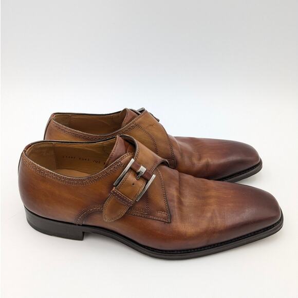 Magnanni Meyer II Monk Strap Shoe Men\'s Cognac size US8 EU41 main image 14